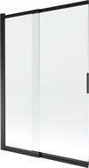 Mexen Fox vanová zástěna dvoukřídlá posuvná 120 x 150 cm, transparentní, černá - 891-120-002-70-00