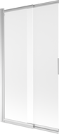 Mexen Fox vanová clona 2-křídlá posuvná 100 x 150 cm, mat, chrom - 891-100-002-01-30