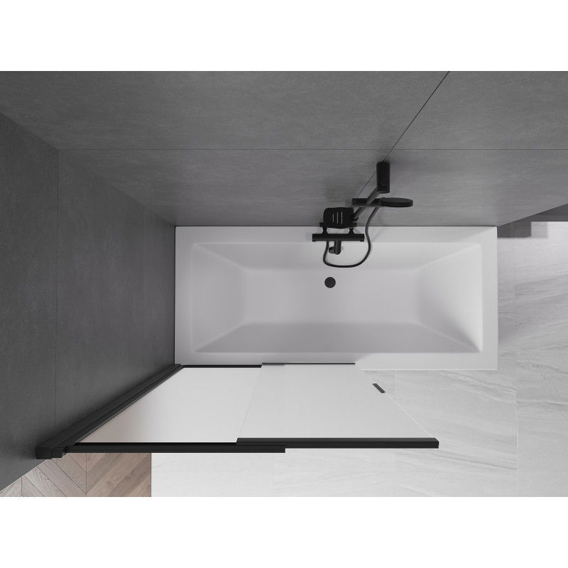 Mexen Fox vanová zástěna 2-křídlová posuvná 100 x 150 cm, mat, černá - 891-100-002-70-30