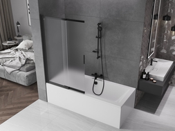 Mexen Fox vanová zástěna 2-křídlová posuvná 100 x 150 cm, mat, černá - 891-100-002-70-30