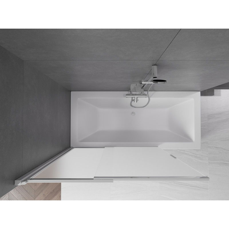 Mexen Fox vanová zástěna 2-křídlová posuvná 120 x 150 cm, matná, chrom - 891-120-002-01-30