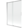 Mexen Fox dvoukřídlá posuvná vanová zástěna 120 x 150 cm, transparentní, chrom - 891-120-002-01-00