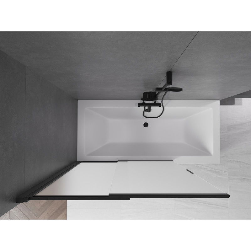 Mexen Fox vanová zástěna 2-křídlová posuvná 120 x 150 cm, matná, černá - 891-120-002-70-30