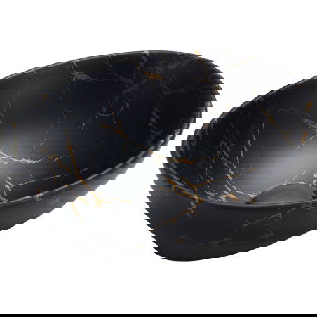 Mexen Elza nábytkové umyvadlo 40 x 33 cm, černý kámen - 21014098