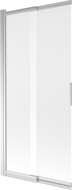 Mexen Fox dvoukřídlá posuvná vanová zástěna 85 x 150 cm, matné sklo, chrom - 891-085-002-01-30