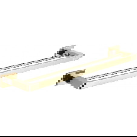 Mexen Asis dvojitý věšák na ručník, zlatý - 7017625-50