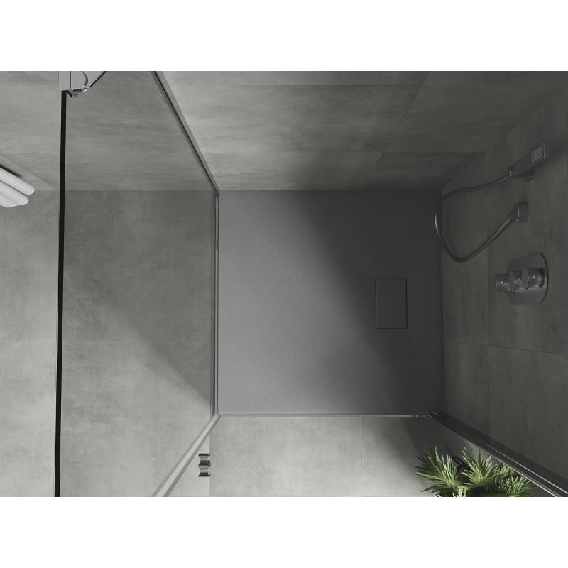 Mexen Hugo čtvercová sprchová vanička SMC 70 x 70 cm, šedá - 42617070