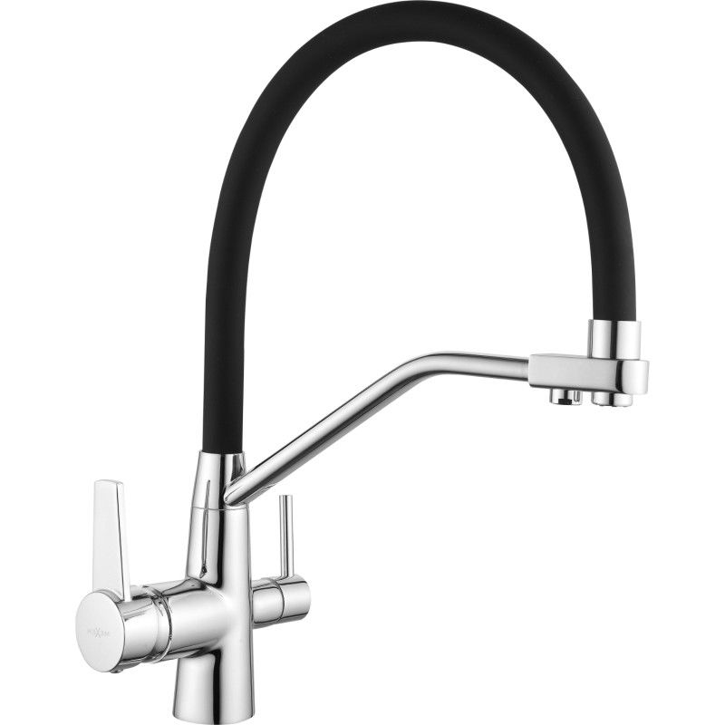 Mexen Duo kuchyňská baterie, chrom/černá - 671701-07
