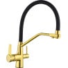 Mexen Duo kuchyňská baterie, zlatá/černá - 671701-57