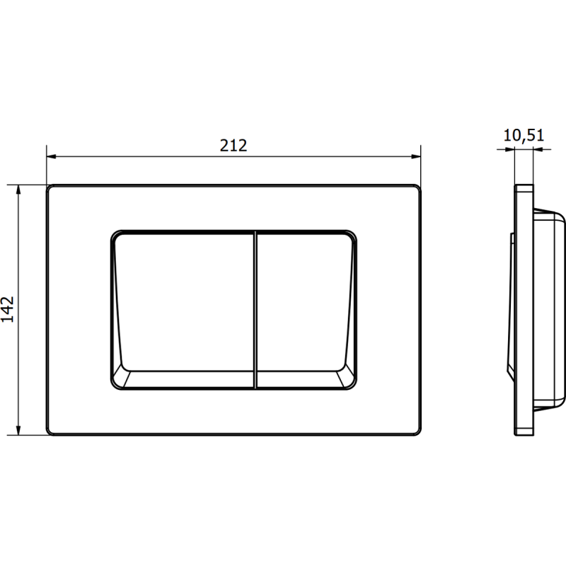 Mexen Fenix 10 XS tlačítko splachování, gun gray - 601066