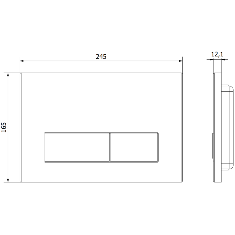 Mexen Fenix 12 splachovací tlačítko, lesklý chrom - 601201