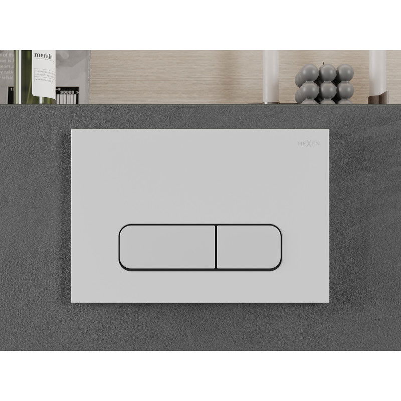 Mexen Fenix 02 splachovací tlačítko, bílá matná - 600220