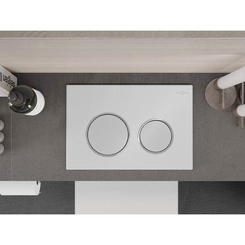 Mexen Fenix 07 XS tlačítko splachovací, bílý matný - 600720