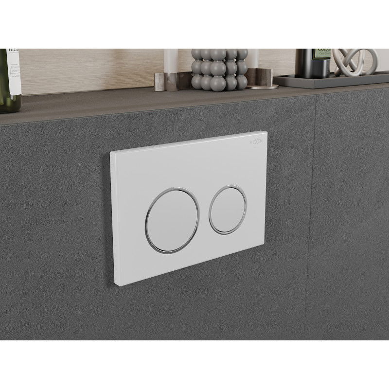 Mexen Fenix 07 XS tlačítko splachovací, bílý matný - 600720