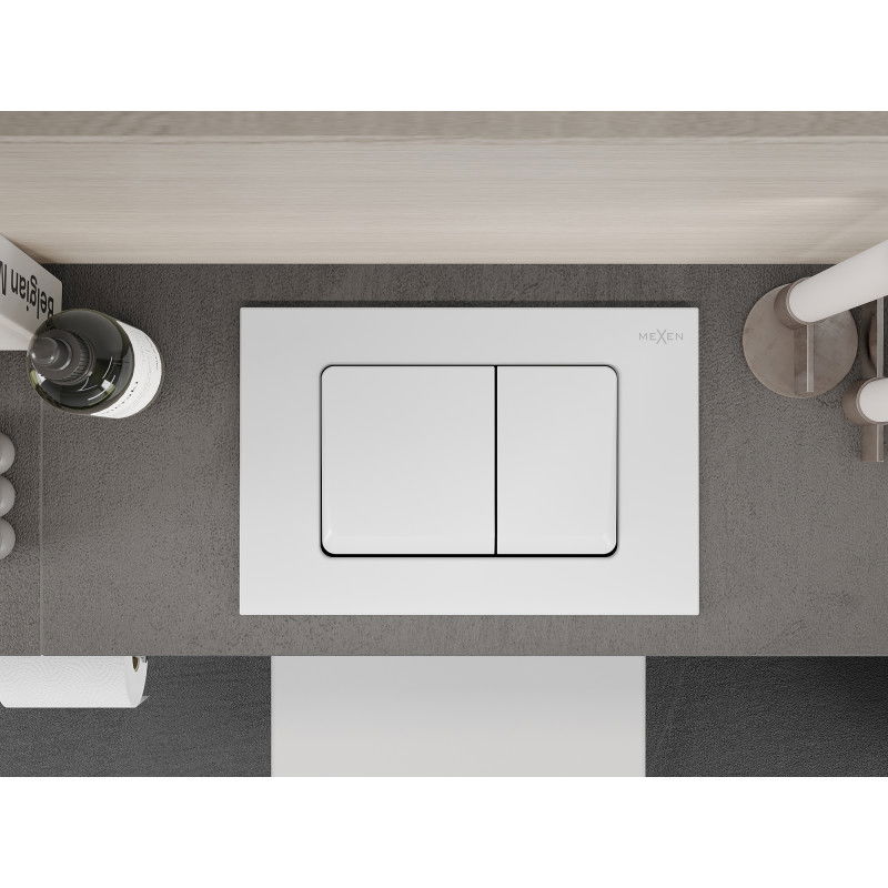 Mexen Fenix 10 XS splachovací tlačítko, bílý matný - 601020