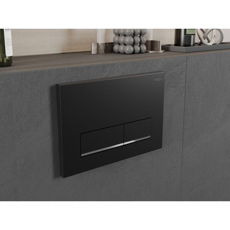 Mexen Fenix 12 splachovací tlačítko, černý mat - 601203