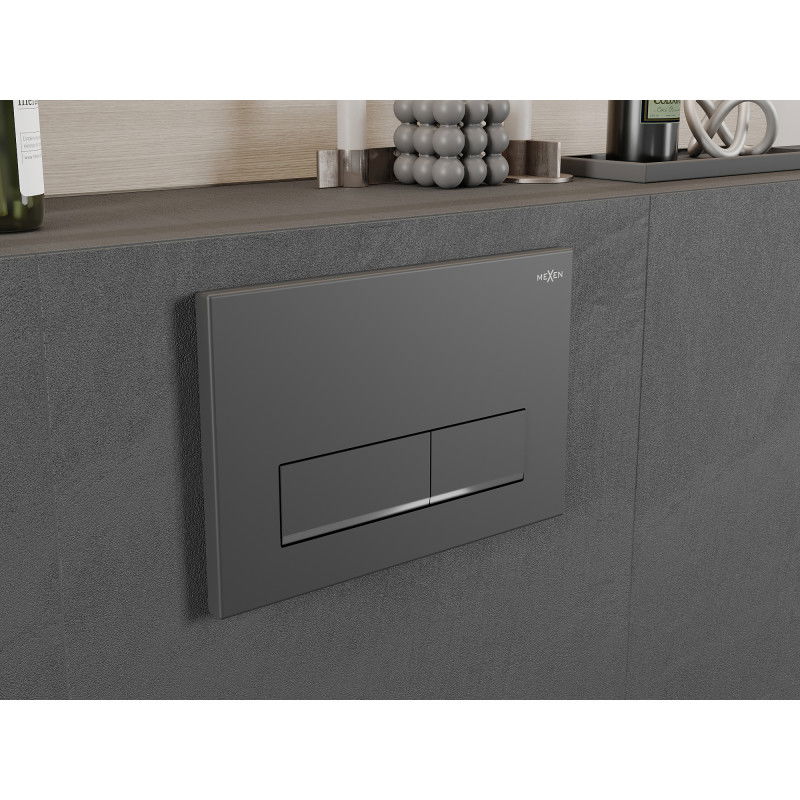 Mexen Fenix 12 splachovací tlačítko, gun gray - 601266