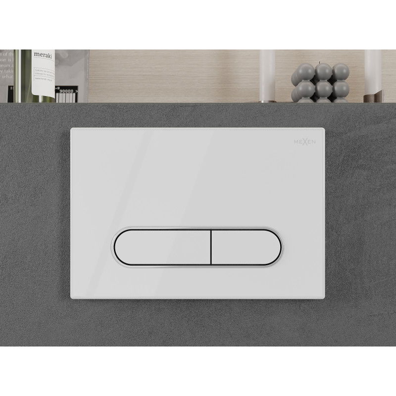 Mexen Fenix 11 splachovací tlačítko, lesklá bílá - 601100