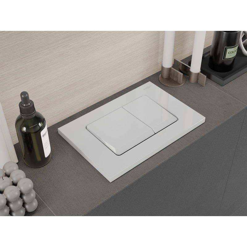 Mexen Fenix 10 XS tlačítko splachovací, bílý lesklý - 601000