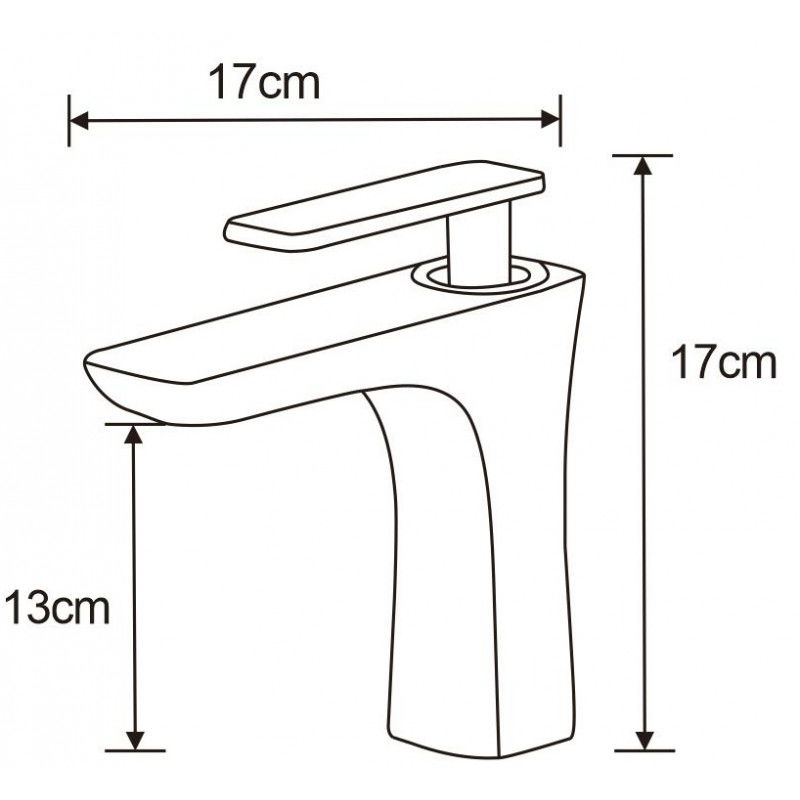 Mexen Indus baterie umyvadlová, černá/zlatá - 744600-75