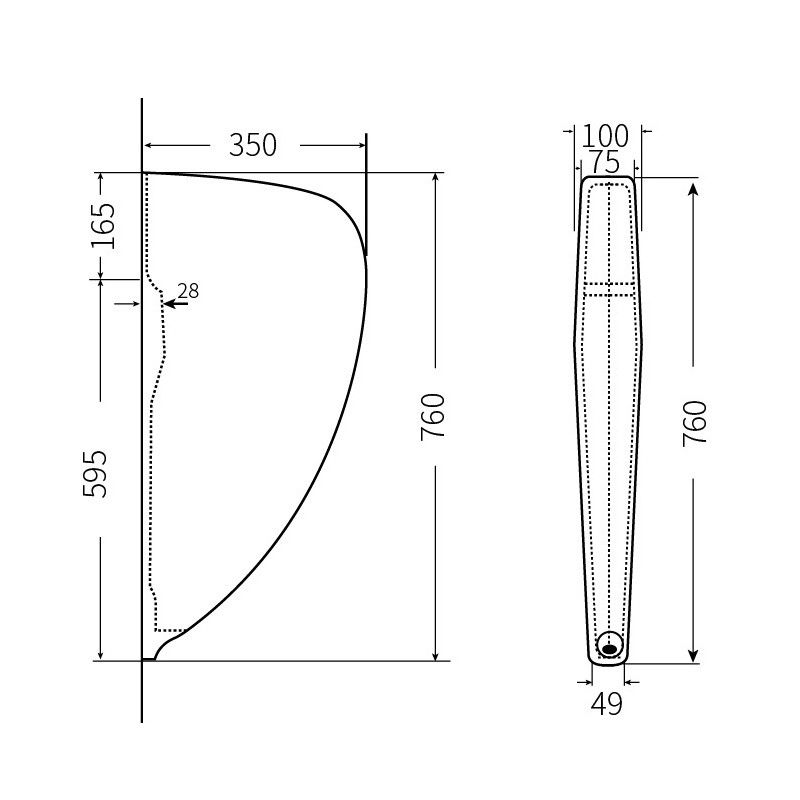 Mexen nástěnná přepážka mezi pisoáry, bílá - 37117600