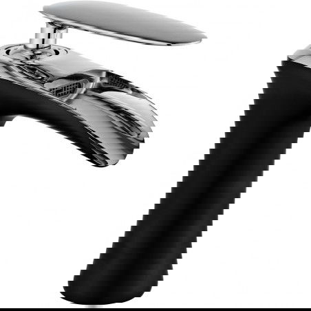 Mexen Lyra baterie umyvadlová, černá/chrom - 745300-07