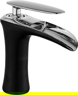 Mexen Lyra baterie umyvadlová, černá/chrom - 745300-07