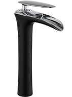 Mexen Lyra vysoká umyvadlová baterie, černá/chrom - 745310-07