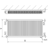 Mexen CV22 deskový radiátor 400 x 800 mm, spodní připojení, 948 W, bílý - W622-040-080-00