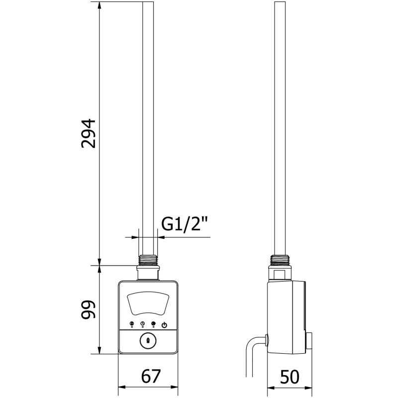 Mexen FA-BG8 elektrické topné těleso 300 W, bílá - W957-0300-20