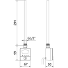Mexen FA-BG8 elektrická topná tyč 300 W, černá - W957-0300-70