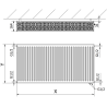 Mexen CV33 radiátor deska 300 x 2400 mm, spodní připojení, 3202 W, bílý - W633-030-240-00