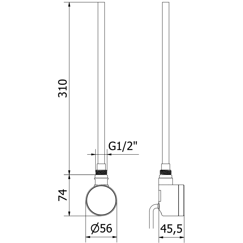 Mexen FA-D22 elektrické topné těleso 300 W, bílá - W955-0300-20