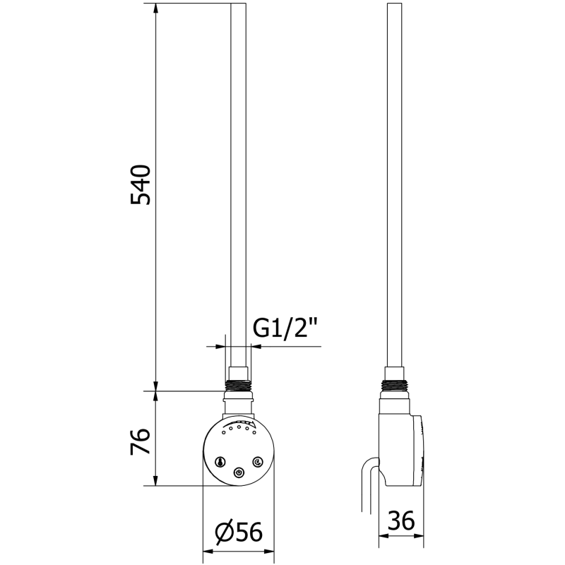 Mexen FA-O elektrické topné těleso 600 W, bílé - W951-0600-20