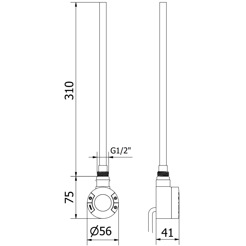 Mexen FA-S elektrické topné těleso s Wi-fi, 300 W, černá - W954-0300-70