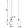 Mexen FA-D22 elektrické topné těleso 900 W, černé - W955-0900-70