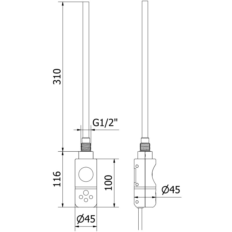 Mexen FA-I elektrické topné těleso 300 W, bílé - W952-0300-20