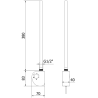 Mexen FA-D elektrické topné těleso 300 W, černé - W950-0300-70