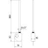 Mexen FA-D elektrické topné těleso 900 W, černé - W950-0900-70