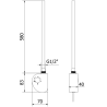 Mexen FA-D elektrické topné těleso 600 W, černé - W950-0600-70