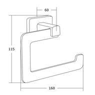 Mexen Asis držák na toaletní papír, černý - 7017633-70