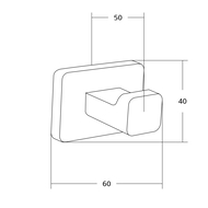 Mexen Asis háček na ručník, černý - 7017635-70