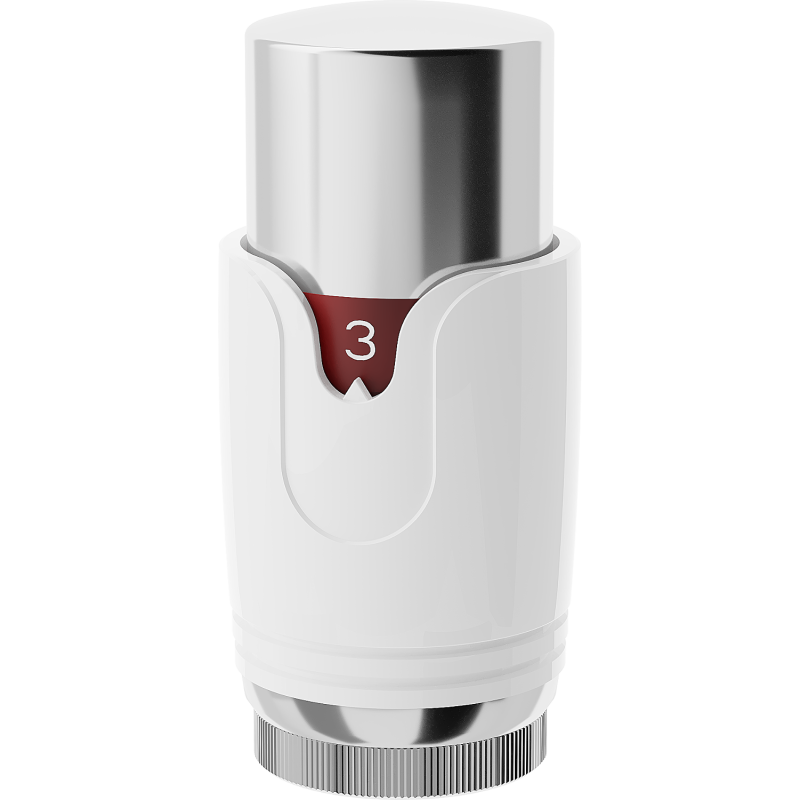 Mexen Uni-Term hlavice termostatu k radiátoru, bílá/chrom - W900-000-21