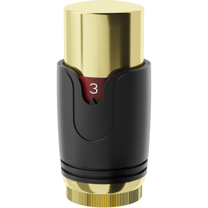 Mexen Uni-Term termostatická hlavice na radiátor, černá/zlatá - W900-000-75