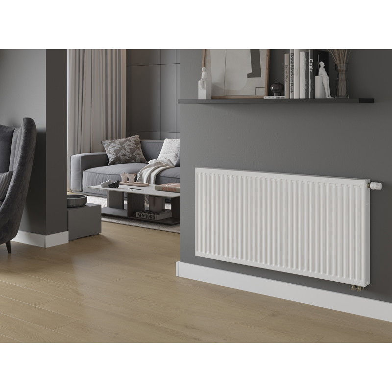 Mexen CV21 deskový radiátor 900 x 2600 mm, spodní připojení, 4618 W, bílá barva - W621-090-260-00