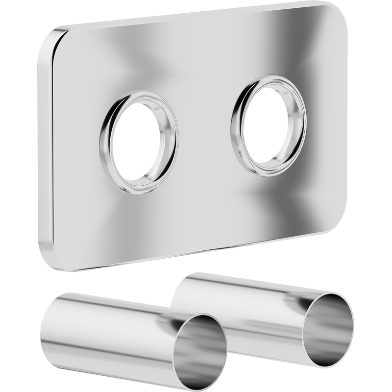 Mexen Uni-Term S sada maskovací dvojitá k radiátoru, chrom - W910-000-01