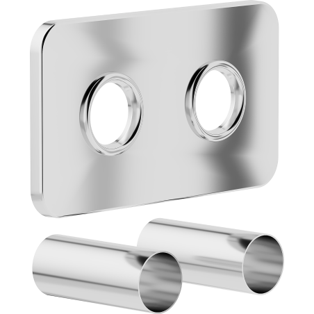 Mexen Uni-Term S sada maskovací dvojitá k radiátoru, chrom - W910-000-01