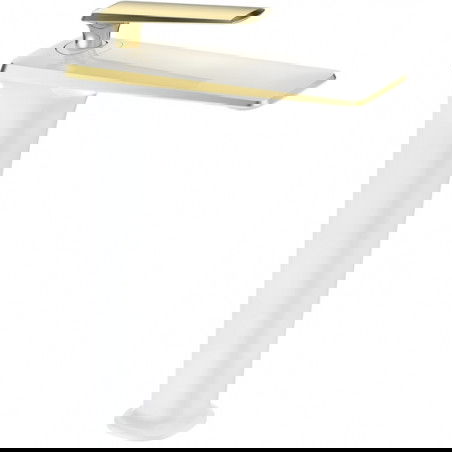 Mexen Purus vysoká umyvadlová baterie, bílá/zlatá - 745810-25