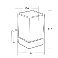 Mexen Asis držák na zubní kartáčky, chrom - 7017638-00