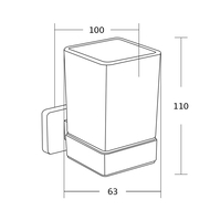 Mexen Asis kelímek na kartáčky, černý - 7017638-70